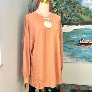 Anthro’s Talulah,FALL🍁Soft Coral Knit Over-Sized Top,Excellent Condition,Size S